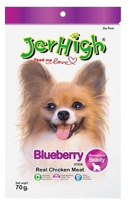 

JerHigh Blueberry Chicken Dog Treat(70 g)