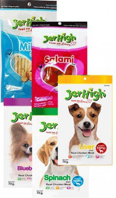 

JerHigh Mix Combo 2 Milk, Liver, Spinach Dog Treat