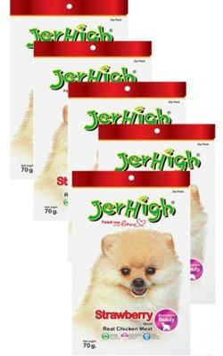 

JerHigh Strawberry Fruity Stick Combo Chicken, Fruit Dog Treat(70 g)