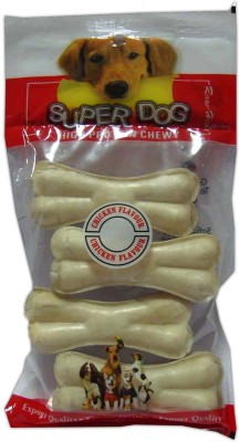 Super Dog Chew Bone Mini 4 Pieces Chicken Dog Treat(140 g, Pack of 2)