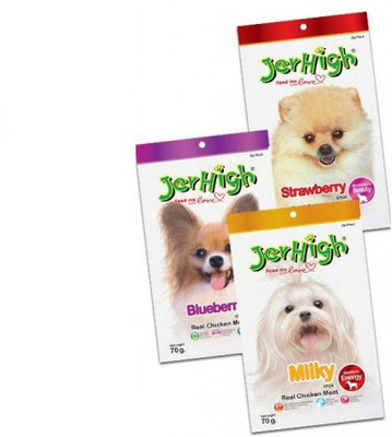 

JerHigh Fruit and Milk Stick Combo Chicken, Fruit, Milk Dog Treat(70 g)