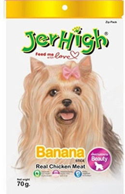 

JerHigh Banana Chicken Dog Treat(70 g)