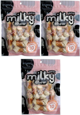 

Dogaholic Dogaholic Milky Chicken Bone Style Chicken Dog Treat(375 g, Pack of 10)