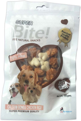 

Super Bite Calcium Bone Chicken, Rice Dog Treat(70 g, Pack of 4)