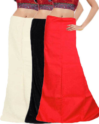 

Javuli in-black-white-red Cotton Petticoat(XXL), Black;red;white