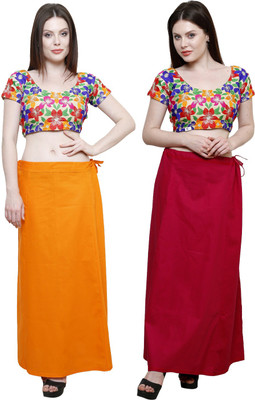 Pistaa Orange and Rani Pink Cotton Blend Petticoat(XXL)