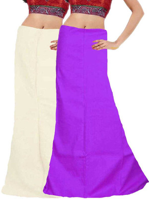 

Javuli in-white-purple Cotton Petticoat(XXL), Purple;white