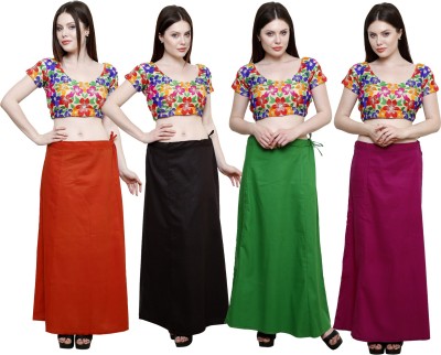 Pistaa Mango, Coca Cola, Pak Green and Magenta Cotton Blend Petticoat(XXL)