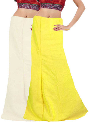 

Javuli in-white-yellow Cotton Petticoat(XXL)