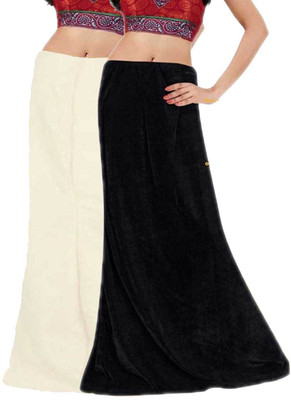 

Javuli ja1-in-white-black Cotton Petticoat(XXL), Black;white