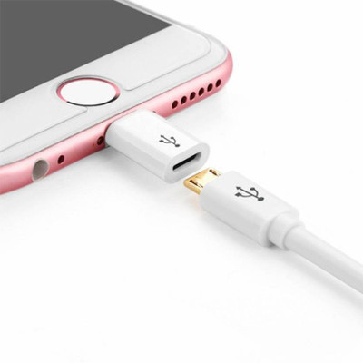 

Samons White White Lightning 8 Pin to Micro USB Converter Phone Converter Phone Converter(iOS)