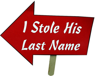 

Fancy Steps Stole Surname Photo Booth Board(Party)