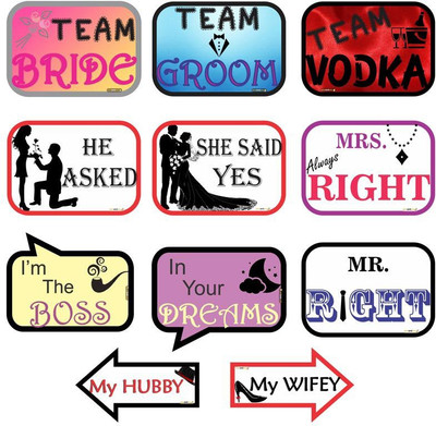 Pics And You Wedding Themed Party/Photobooth Placard/Board - PLWD11 Photo Booth Board(Wedding)