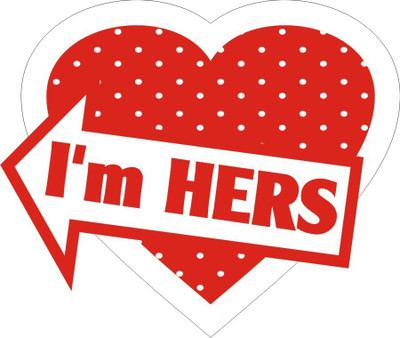 

Funcart I'm Hers In a Heart Photo Booth Board(Party)