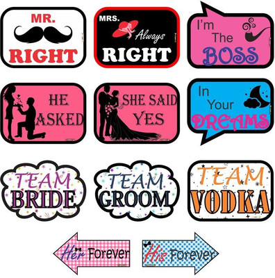 

Pics And You Wedding Themed Party/Photobooth Placard/Board - PLWD12 Photo Booth Board(Wedding)