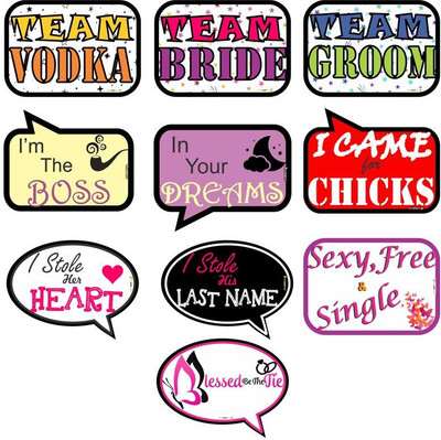 

Pics And You Wedding Themed Party/Photobooth Placard/Board - PLWD19 Photo Booth Board(Wedding)