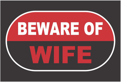 

Funcart Beware Of Wife Photo Booth Board(Party)