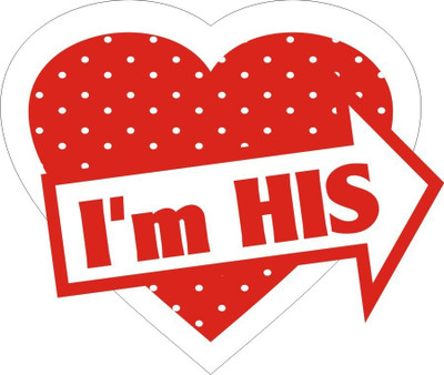 Funcart I'm His In A Heart Photo Booth Board(Party)
