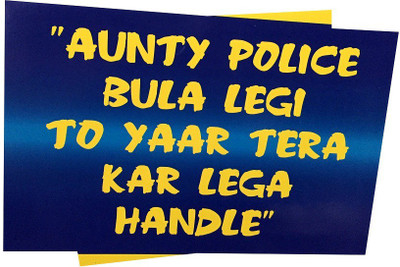 

Fancy Steps Aunty Police Photo Booth Board(Party)