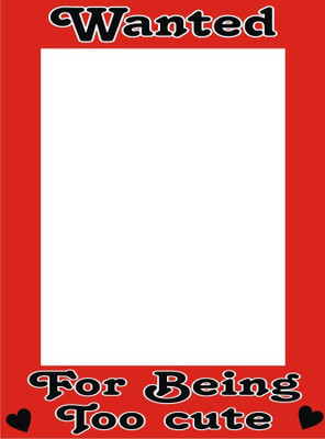 

Funcart Wanted For Being Too Cute Photo Booth Frame Photo Booth Board(Party)