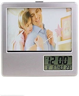 

Connectwide Photo Frame With Digital Clock And Pen Holder 7 inch Digital(8 GB, Grey)