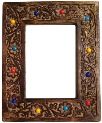 

Craftatoz crafted wooden photo frame 6 inch handcrafted(128 MB, Brown)
