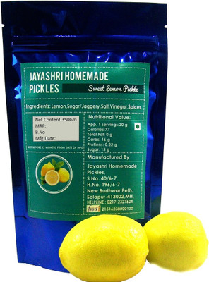 

Jayashri's Sweet Lime Pickle(350 g)