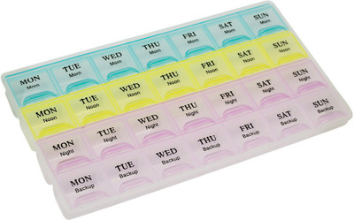 Quoface 7 days Pill Box(Multicolor)