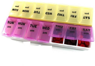 

Health Track 7-Days Pill Box(Pink, Yellow)
