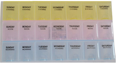 

Obencho 7 Day Mediplanner pill organizer Pill Box(Clear)