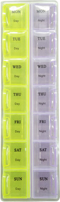 

Evergreen 1 week Day and Night Manual Pill Box(Multicolor)