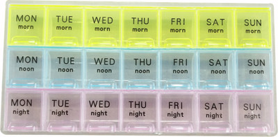

Evergreen 1 Week Morning Noon And Night Manual Pill Box(Multicolor)