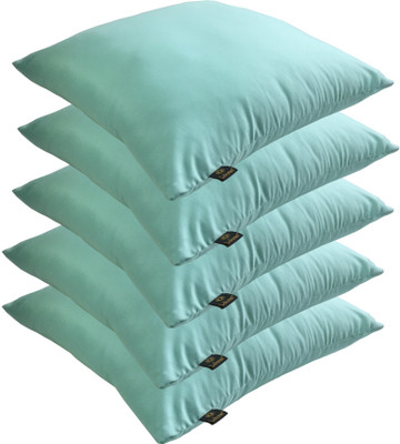 

Lushomes Solid Back Cushion Pack of 5(Turquoise)
