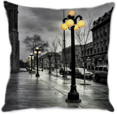 57% OFF on StyBuzz Polyester Fibre Printed Decorative Cushion Pack of 1(White)