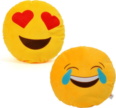 

Cortina Smiley Pillow Set Of 2 -001 - 12 cm(Yellow)
