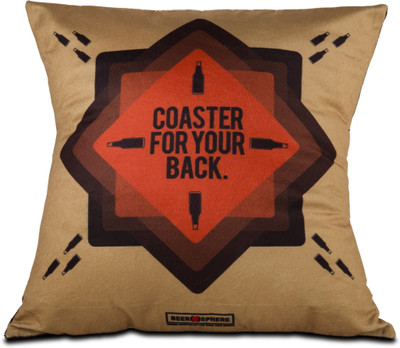 

Beerosphere Coaster For Your Back Decorative Cushion Pack of 1(Multicolor)