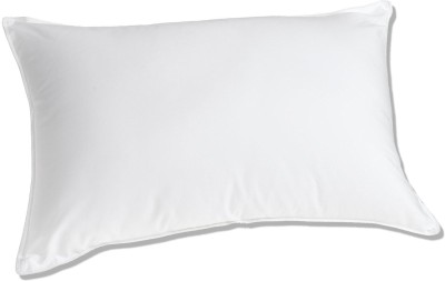 LINENWALAS Polyester Fibre Solid Sleeping Pillow Pack of 1(White)