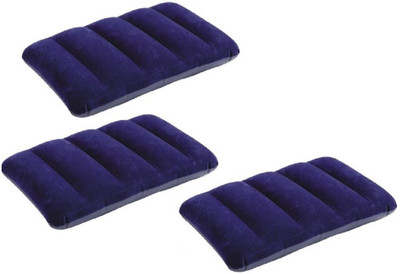 

Atabz Solid Air Pillow Pack of 3(Blue)