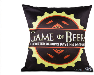 

Beerosphere Game of Beers Decorative Cushion Pack of 1(Multicolor)