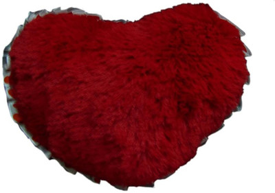 Tickles Polyester Fibre Solid Cushion Pack of 1(Red)