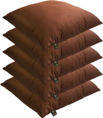 

Lushomes Solid Back Cushion Pack of 5(Choco)