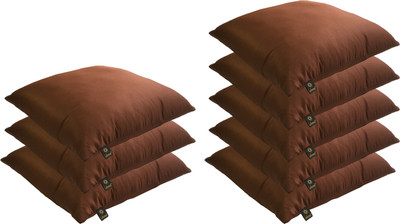 Lushomes Solid Back Cushion Pack of 8(Choco)