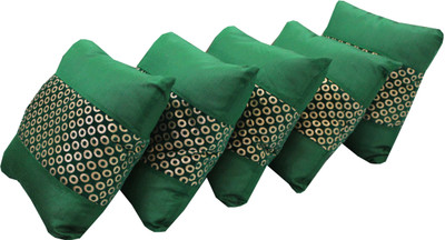 

Adishma Polyester Throw Pillow Pack of 5(Green)