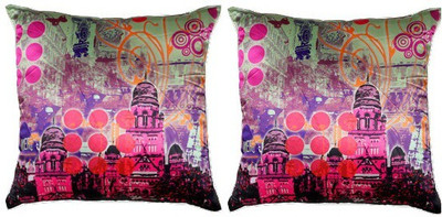 

Welcome Cushions Printed Decorative Cushion Pack of 2(Purple)