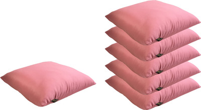 

Lushomes Solid Back Cushion Pack of 6(Pink)
