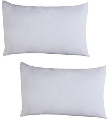 Angiela Home Fab Polyester Fibre Solid Sleeping Pillow Pack of 2(White)