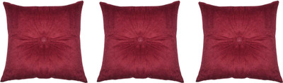 

Lushomes Plain Back Cushion Pack of 3(Maroon)