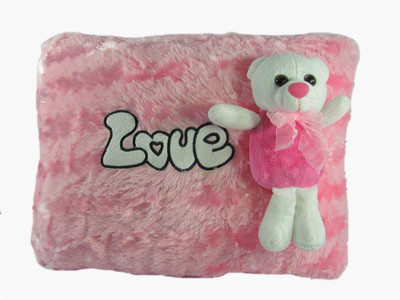 40% OFF on Tickles Solid Decorative Cushion Pack of 1(Pink)