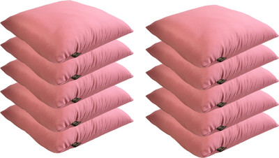 

Lushomes Solid Back Cushion Pack of 10(Pink)