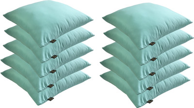 

Lushomes Solid Back Cushion Pack of 10(Blue)